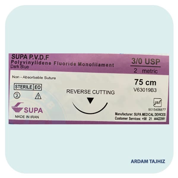 نخ بخیه 3/0 PVDF ریورس کات سوپا
