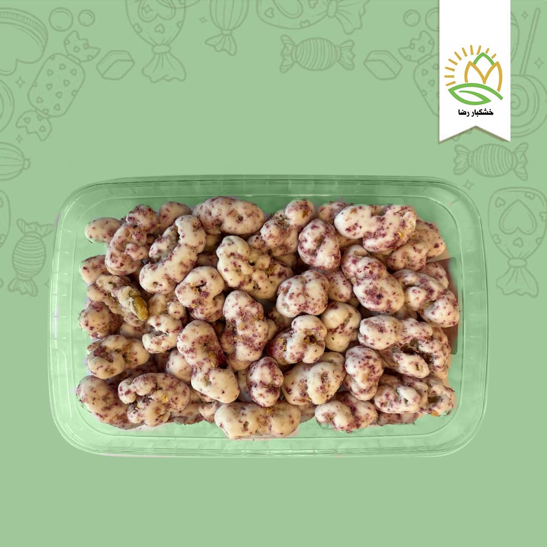 نقل گردویی با گل محمدی 450 گرمی