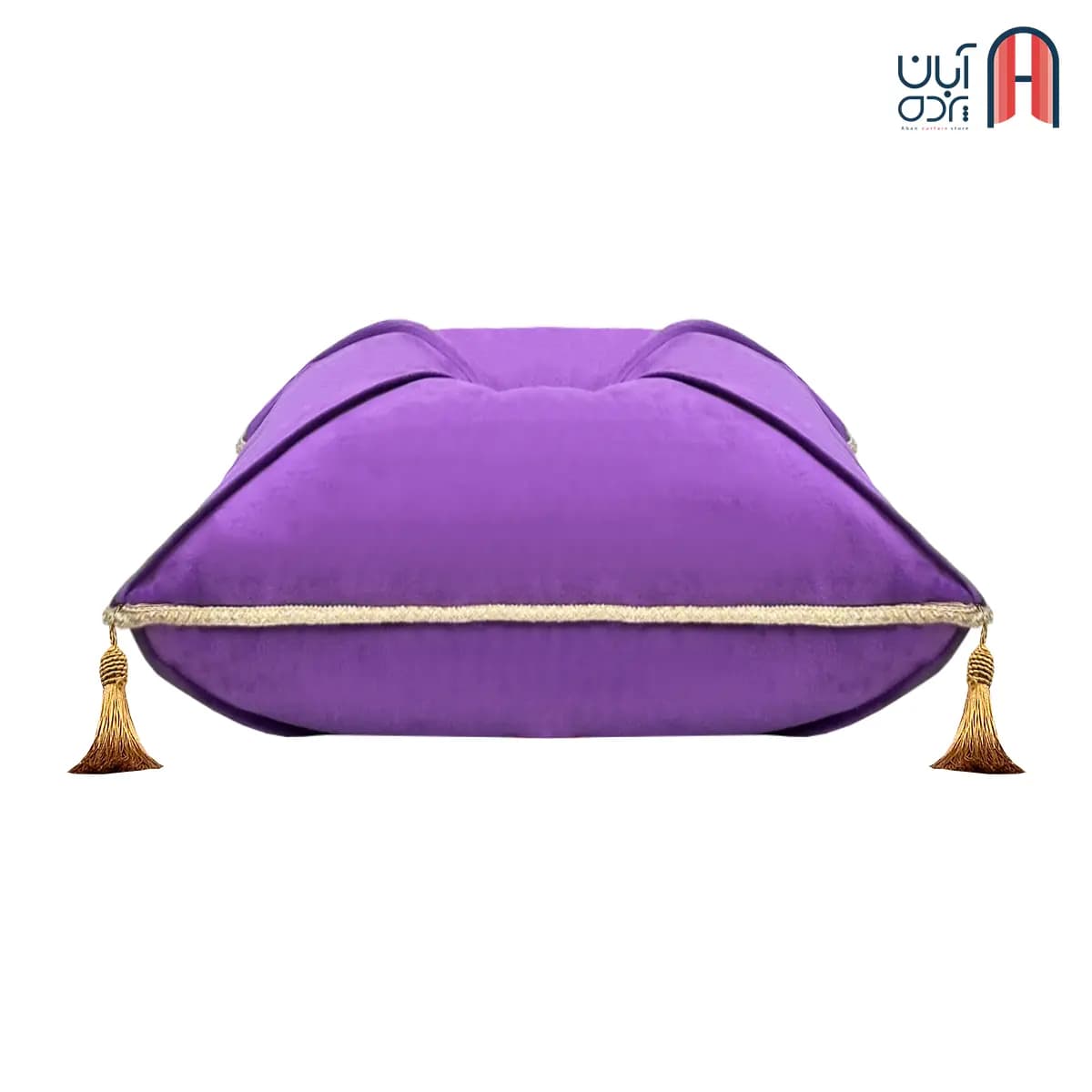 کوسن نوار دوزی مخمل کالیفرنیا یاسی — تصویر ۴