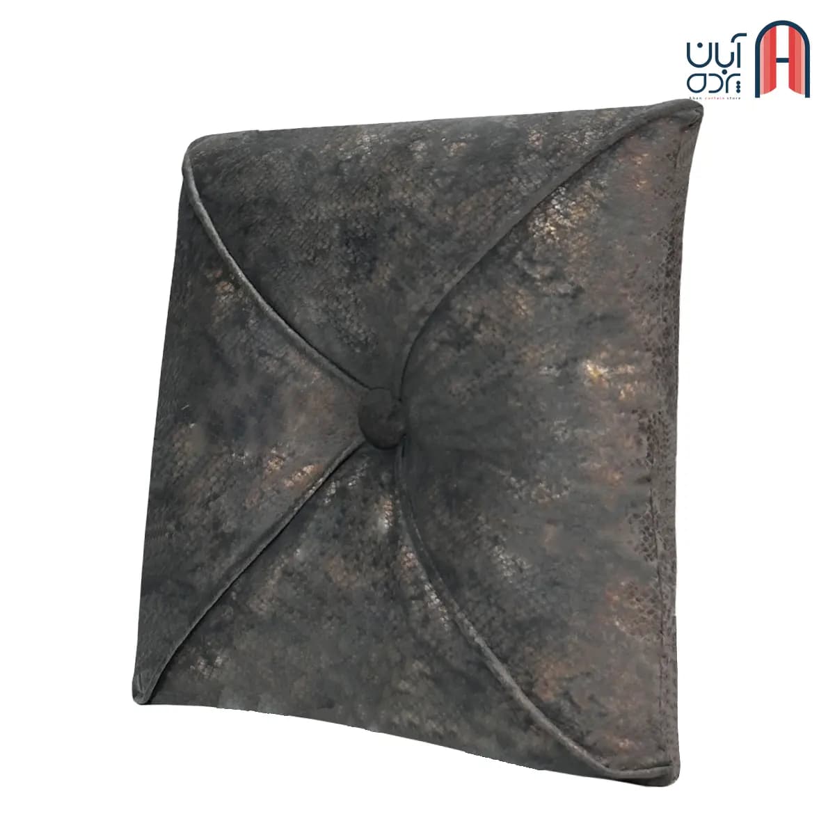 کوسن مخمل سیتا طوسی تیره — تصویر ۳