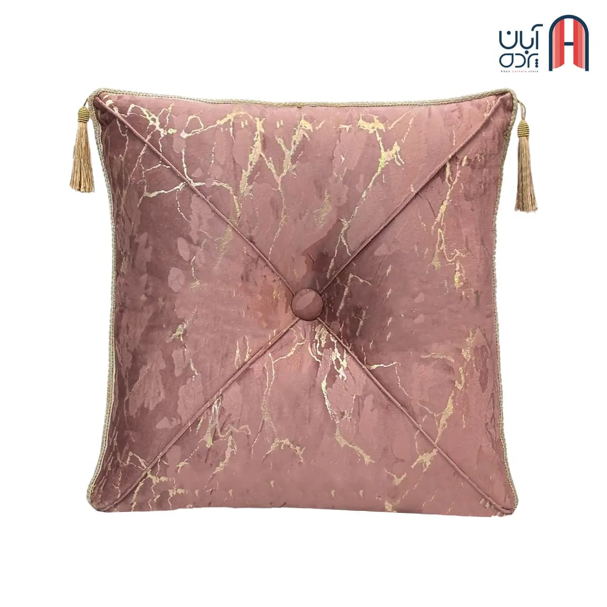 کوسن نوار دوزی مخمل طلاکوب کالباسی