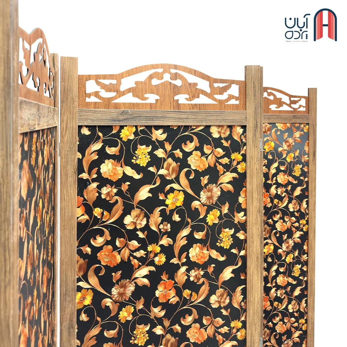 پاراوان گل برجسته با زمینه مشکی — تصویر ۷