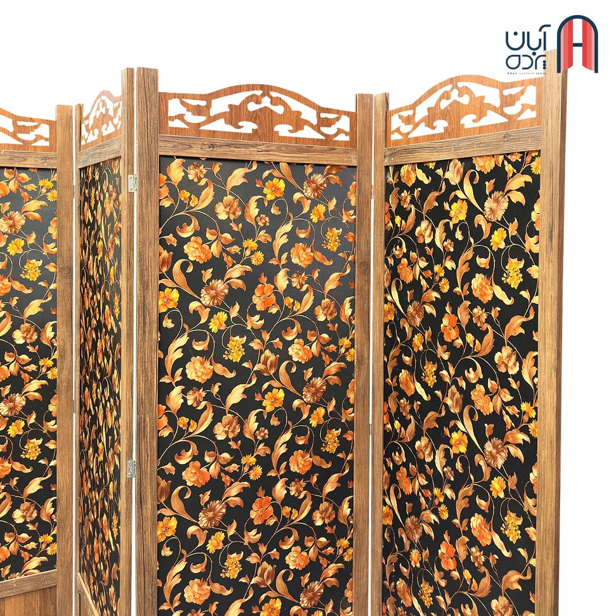 پاراوان گل برجسته با زمینه مشکی — تصویر ۵