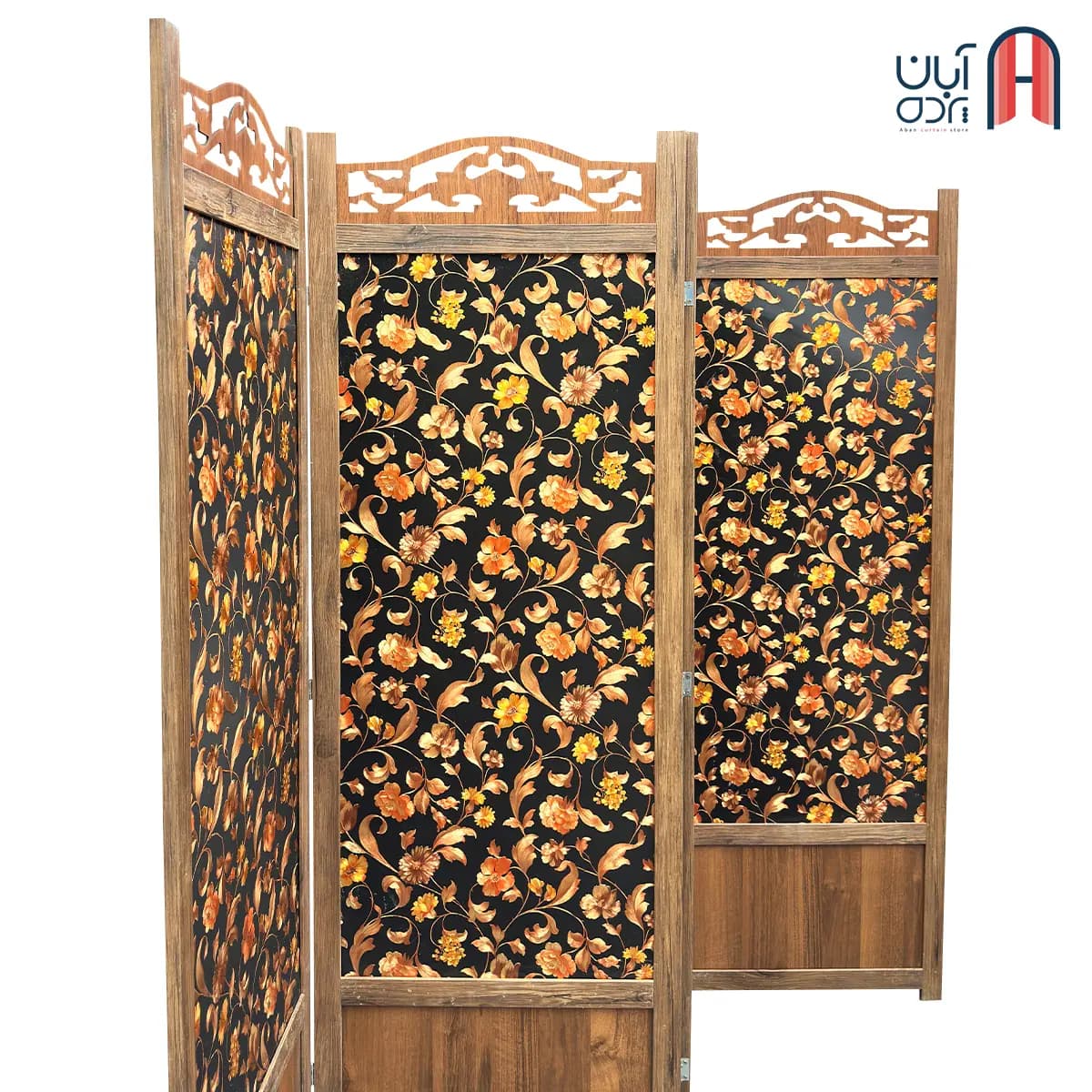 پاراوان گل برجسته با زمینه مشکی — تصویر ۳