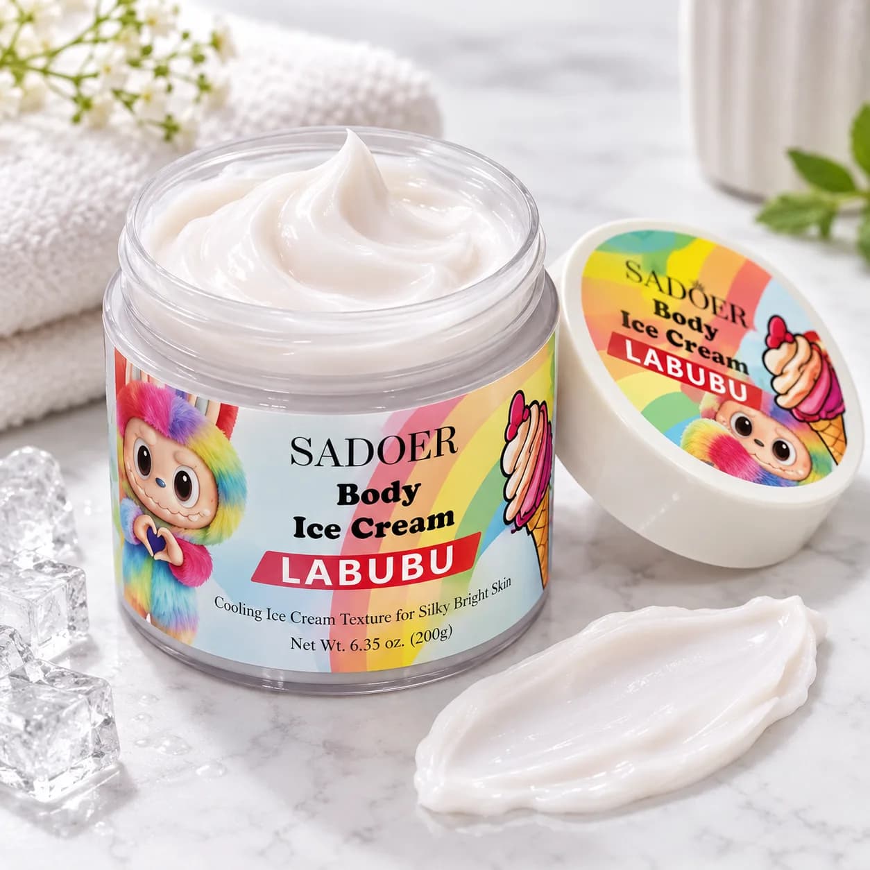 بستنی بدن سادور SADOER مدل Labubu وزن 250 گرم — تصویر ۳