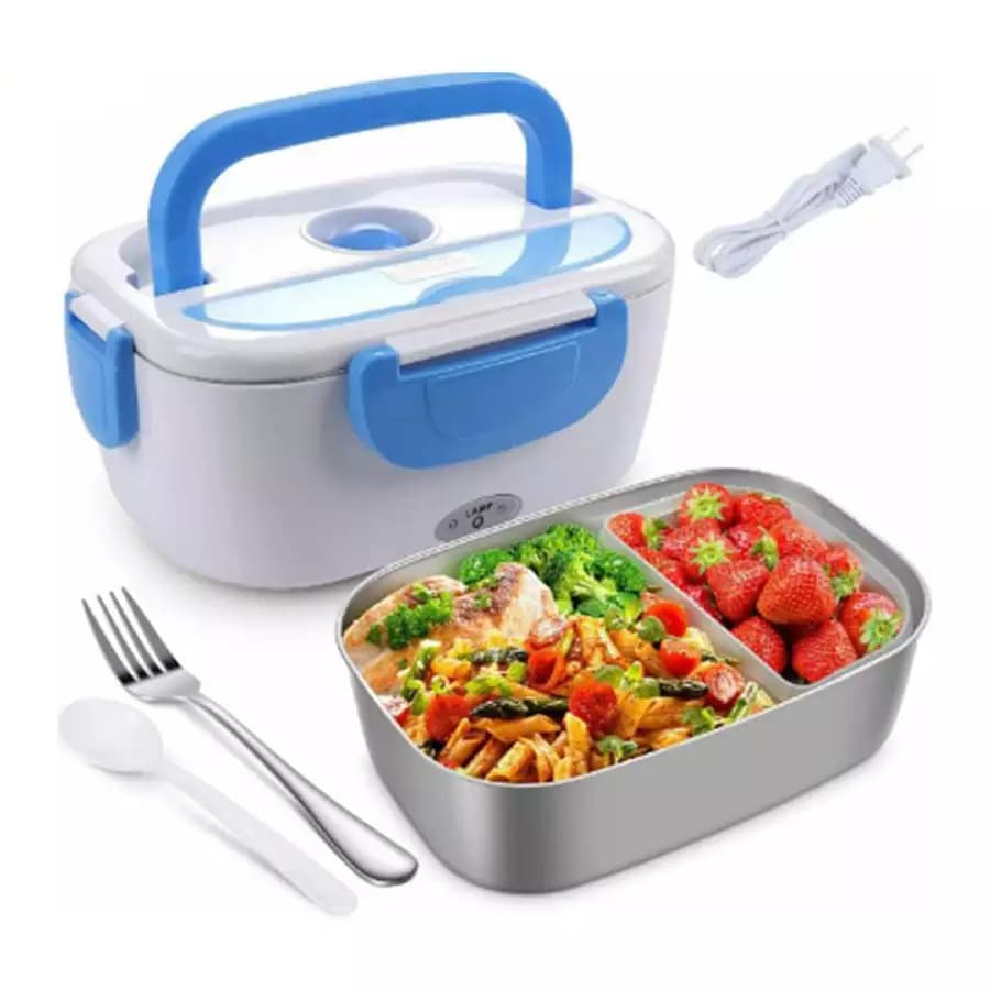 ظرف نگهدارنده غذا ثامن مدل برقی داخل استیل | همراه قاشق جنگال