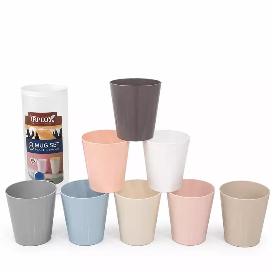 لیوان مسافرتی 8 عددی مدل TAPCO | پلاستیکی