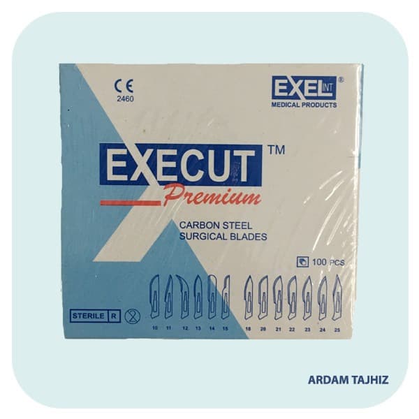 تیغ جراحی execut سایز 11 بسته 100 عددی