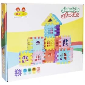 بلوک خانه سازی 60 قطعه Red toy