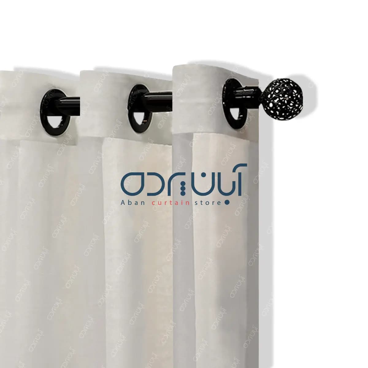 پرده حریر ساده نباتی