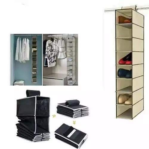 ارگانایزر و نظم دهنده کمد 8 طبقه | جنس برزنت — تصویر ۲