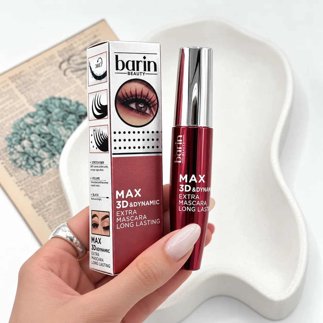 ریمل حجم دهنده و بلند کننده بارین Barin مدل MAX 3D Dynamic — تصویر ۳