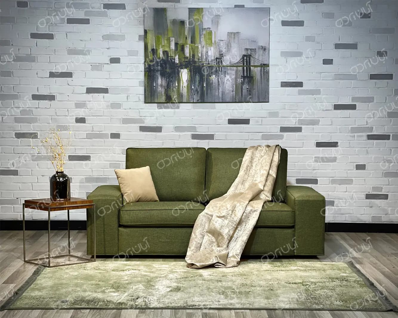 کاناپه دو نفره راحتی طرح ایکیا مدل کیوبیک