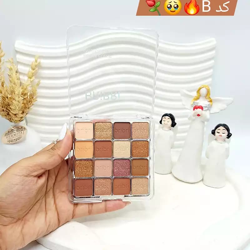 پالت سایه چشم BRI BRI شاینی و ساده 16 رنگ — تصویر ۳
