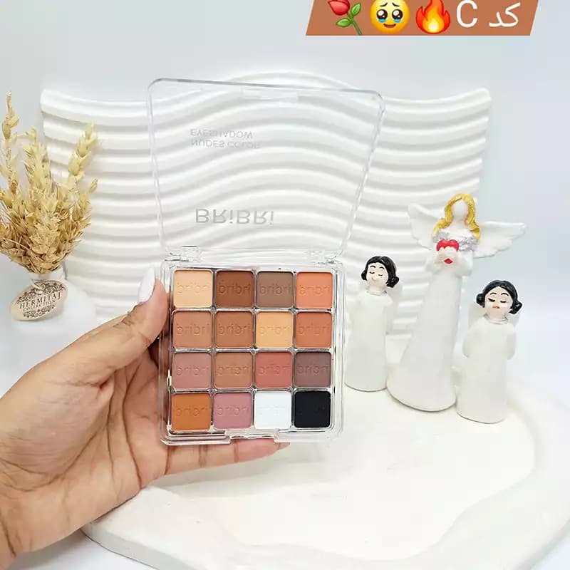 پالت سایه چشم BRI BRI شاینی و ساده 16 رنگ — تصویر ۲