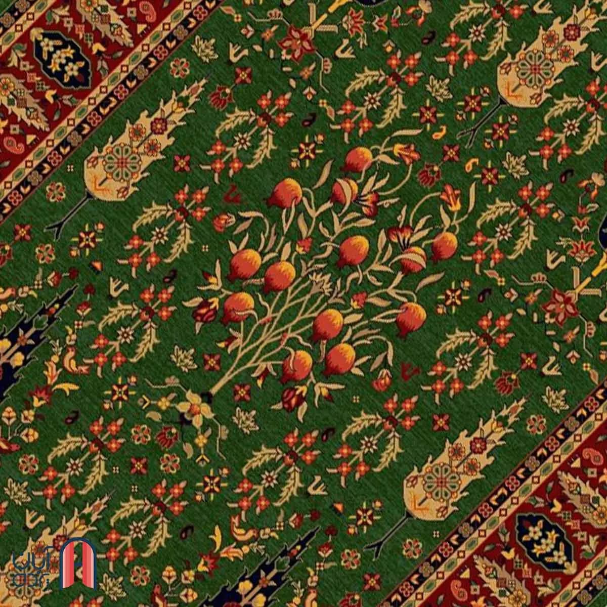 فرش کلکسیون بوستان کد فرش 518-G، سبز چهارمتری — تصویر ۲