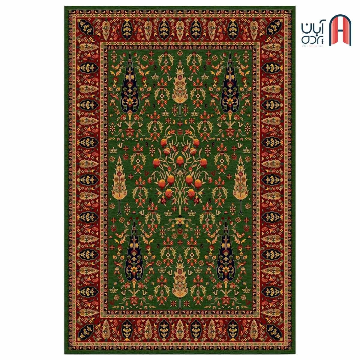 فرش کلکسیون بوستان کد فرش 518-G، سبز چهارمتری