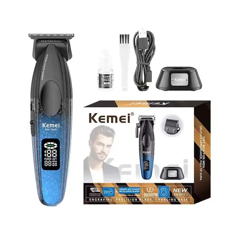 ماشین اصلاح کیمی مدل KM-1669 با تیغه سرامیک و برش مستقیم — تصویر ۶