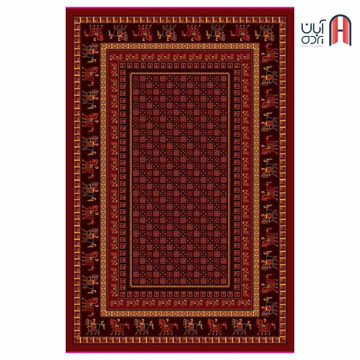 فرش کلکسیون بلوچ کد 3-221، لاکی رنگ چهارمتری