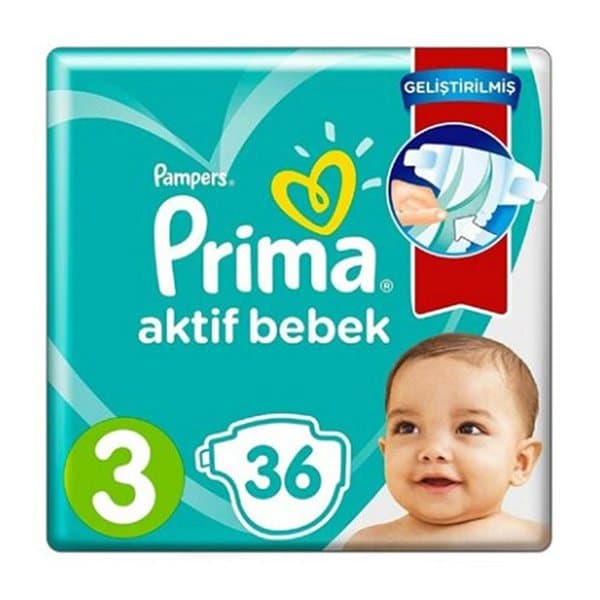 پوشک پریما پمپرز ترک سایز 3 بسته 36 عددی — تصویر ۲