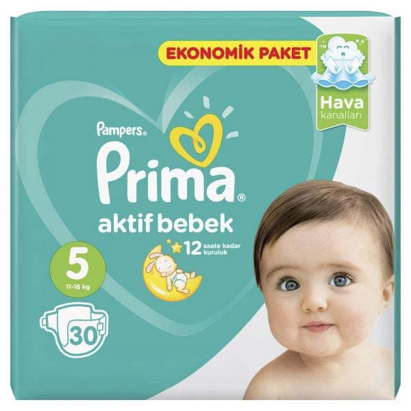 پوشک پریما پمپرز ترک سایز 5 بسته 30 عددی