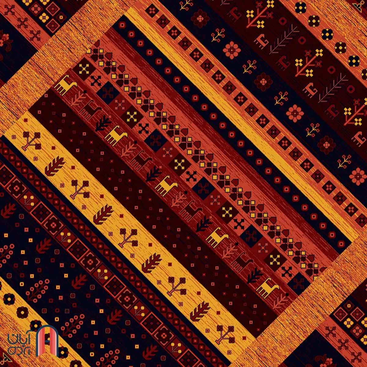 فرش کلکسیون بلوچ کد 3-210، لاکی رنگ چهارمتری — تصویر ۳
