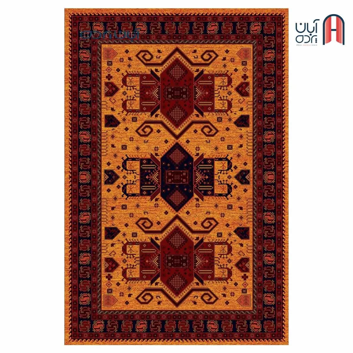 فرش کلکسیون بلوچ کد 2-208، زرد رنگ چهارمتری