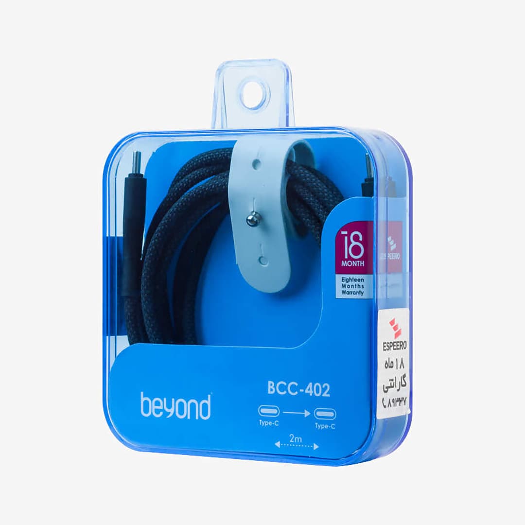 کابل شارژ و دیتا 2 متری بیاند مدل BCC-402 با کانکتور Type-C — تصویر ۸
