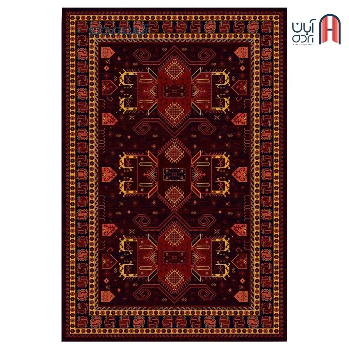 فرش کلکسیون بلوچ کد 1-208، سرمه ای رنگ چهارمتری