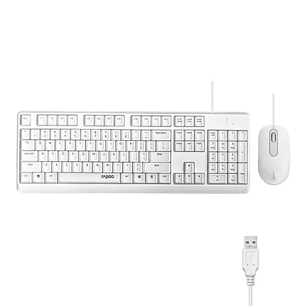 کیبورد ماوس رپو X130PRO سفید — تصویر ۹