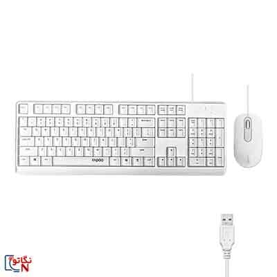 کیبورد ماوس رپو X130PRO سفید — تصویر ۴