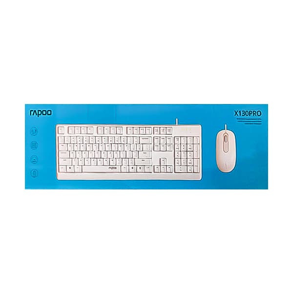 کیبورد ماوس رپو X130PRO سفید — تصویر ۱۰