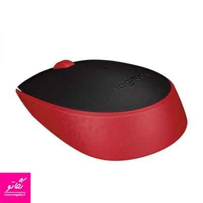 ماوس لاجیتک وایرلس M171 قرمز مشکی — تصویر ۳