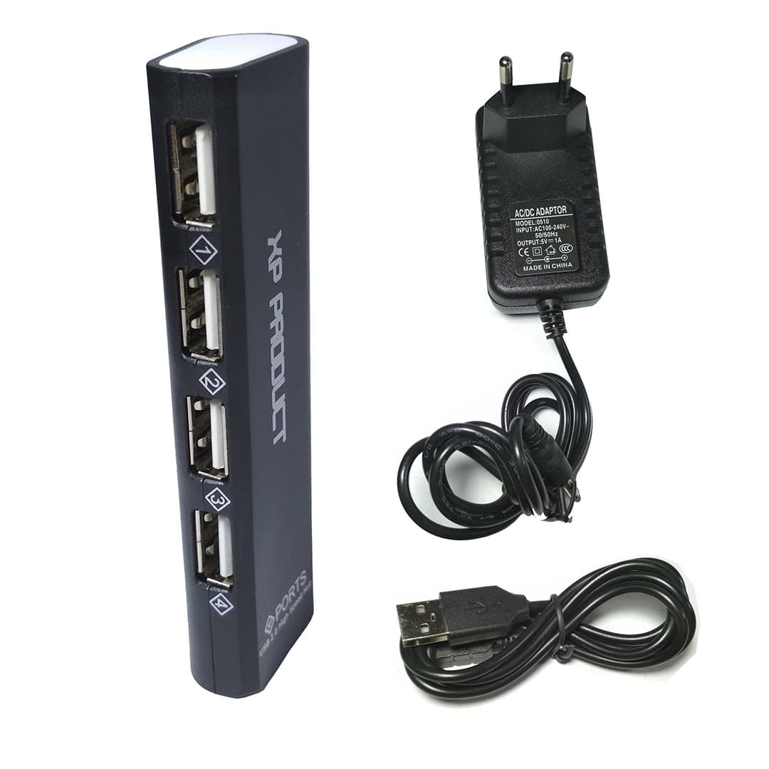 هاب USB 2.0 مدل XP-H824 با 4 پورت و کابل 1 متری