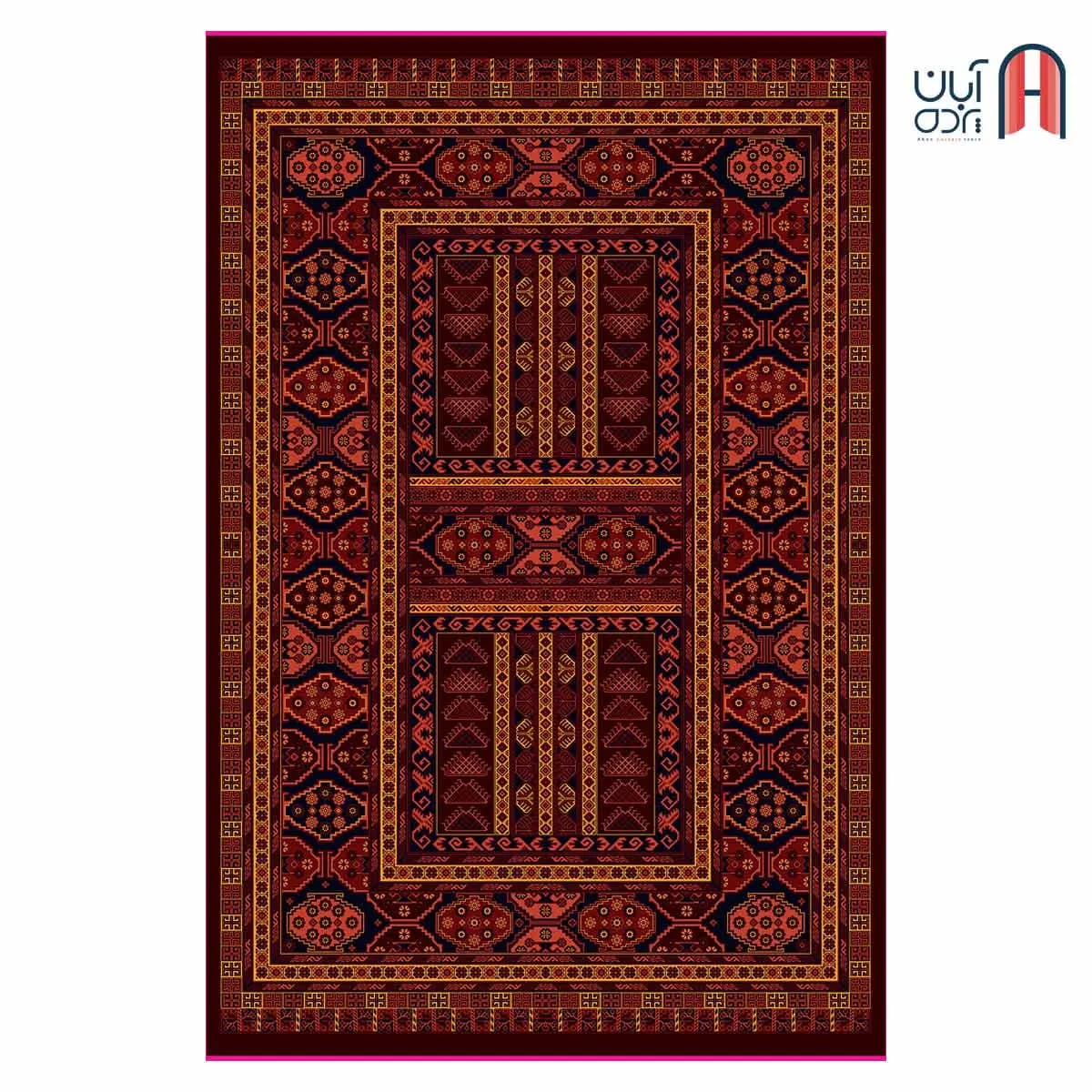 فرش کلکسیون بلوچ کد 3-203، لاکی رنگ چهارمتری