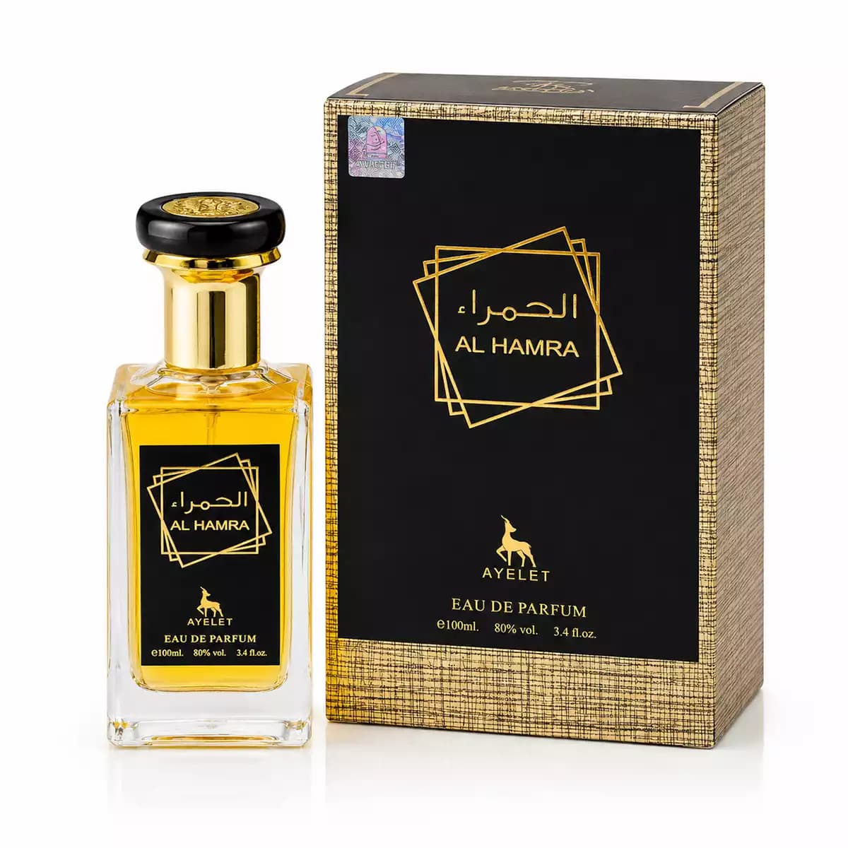 ادکلن الحمرا حجم ۱۰۰ میل رایحه گرم و شیرین