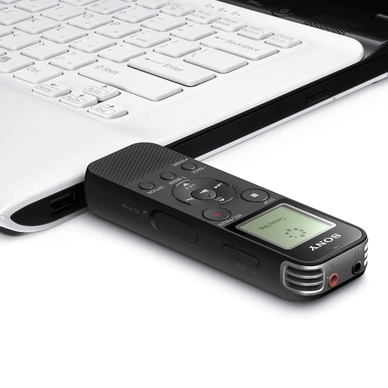 ضبط کننده دیجیتال صدا سونی مدل ICD-PX470 با حافظه داخلی ۴ گیگابایت و قابلیت اتصال مستقیم یو اس بی — تصویر ۶