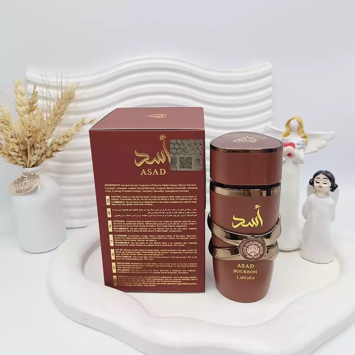 ادکلن مردانه لطافه اسد بوربون (اسد قهوه ای) حجم 100 میلی لیتر — تصویر ۲