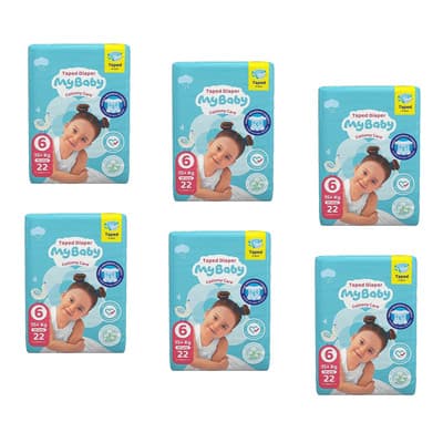 پوشک مای بیبی Chamomile سایز 6 شش بسته 22 عددی