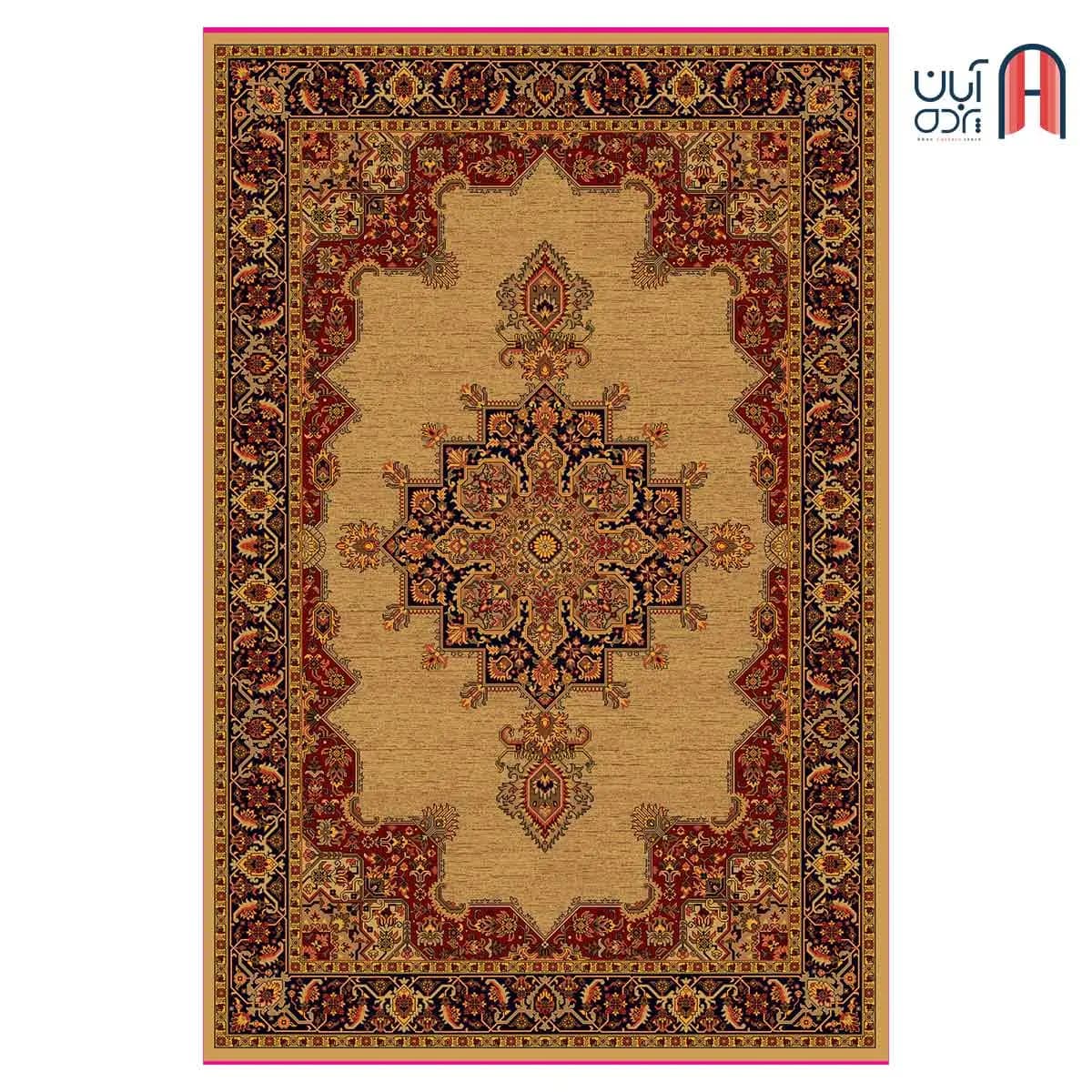 فرش کلکسیون خزان کد فرش 1-411، رنگ بژ چهارمتری