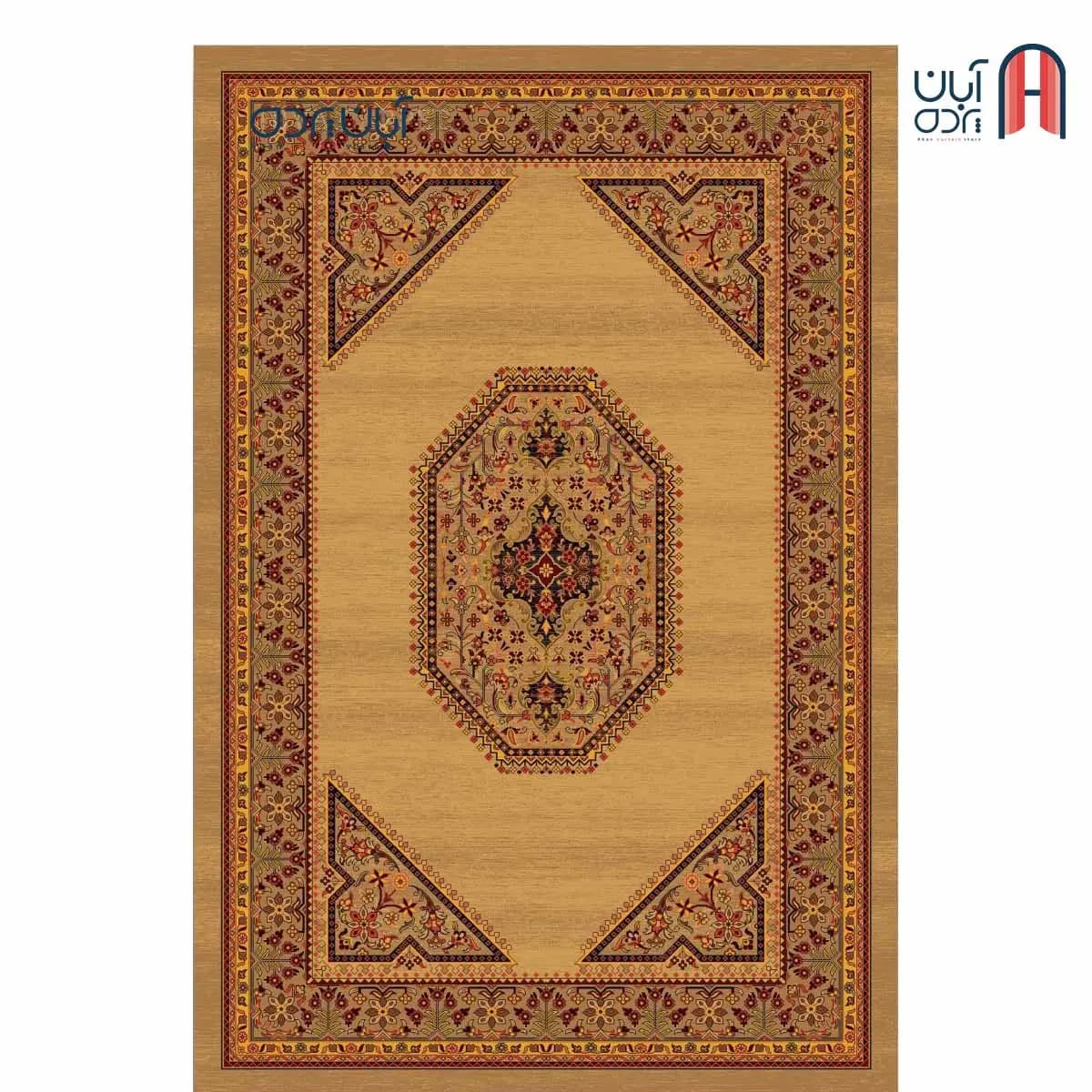 فرش کلکسیون خزان کد فرش 1-427، رنگ بژ چهارمتری