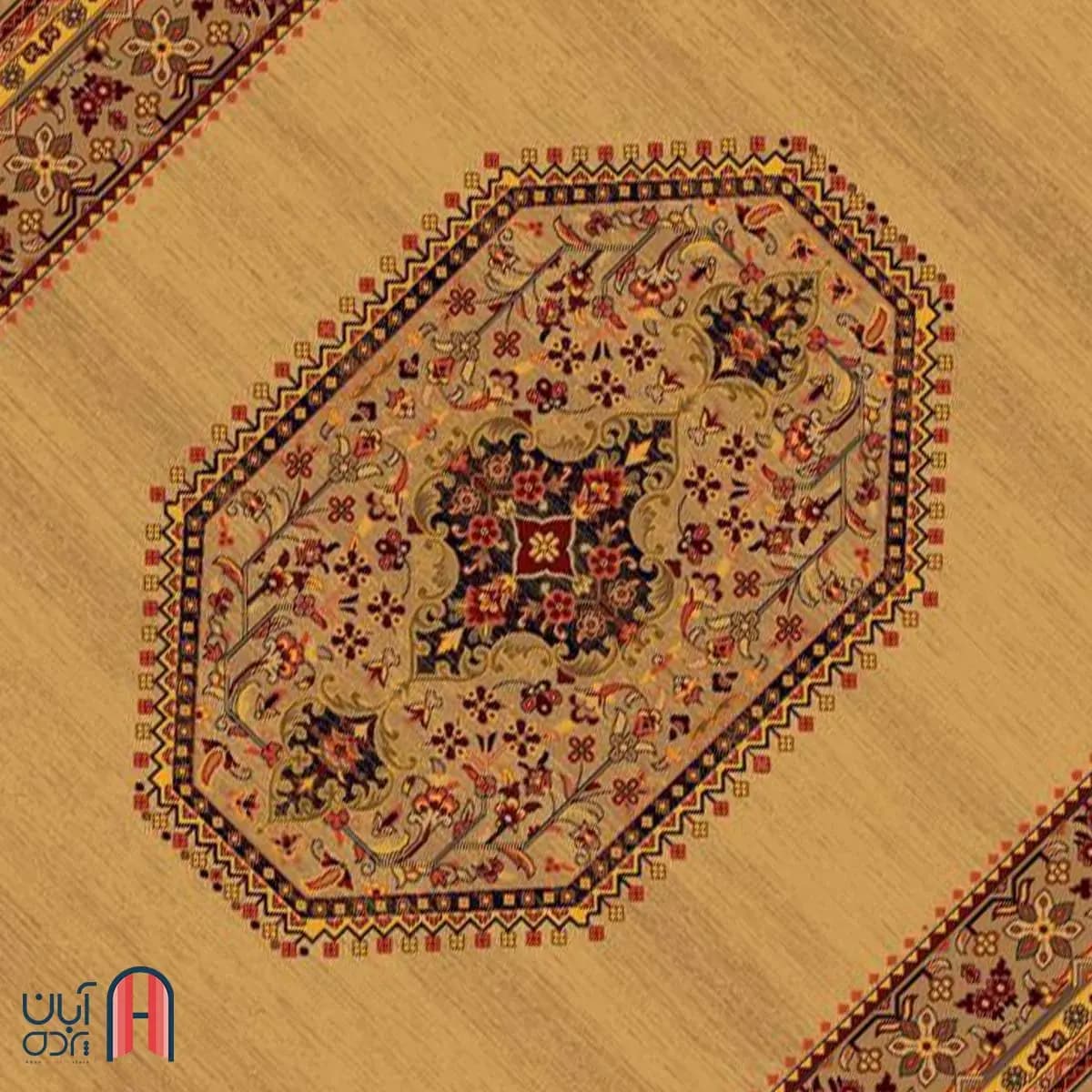 فرش کلکسیون خزان کد فرش 1-427، رنگ بژ چهارمتری — تصویر ۲