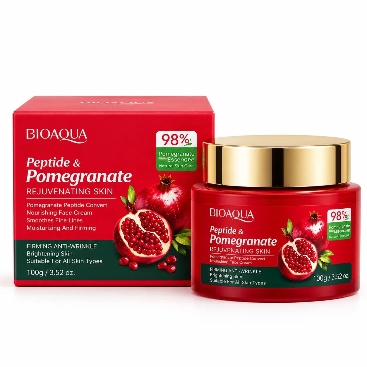 کرم آبرسان و جوانساز انار و پپتاید بیوآکوا BIOAQUA حجم 50 گرم