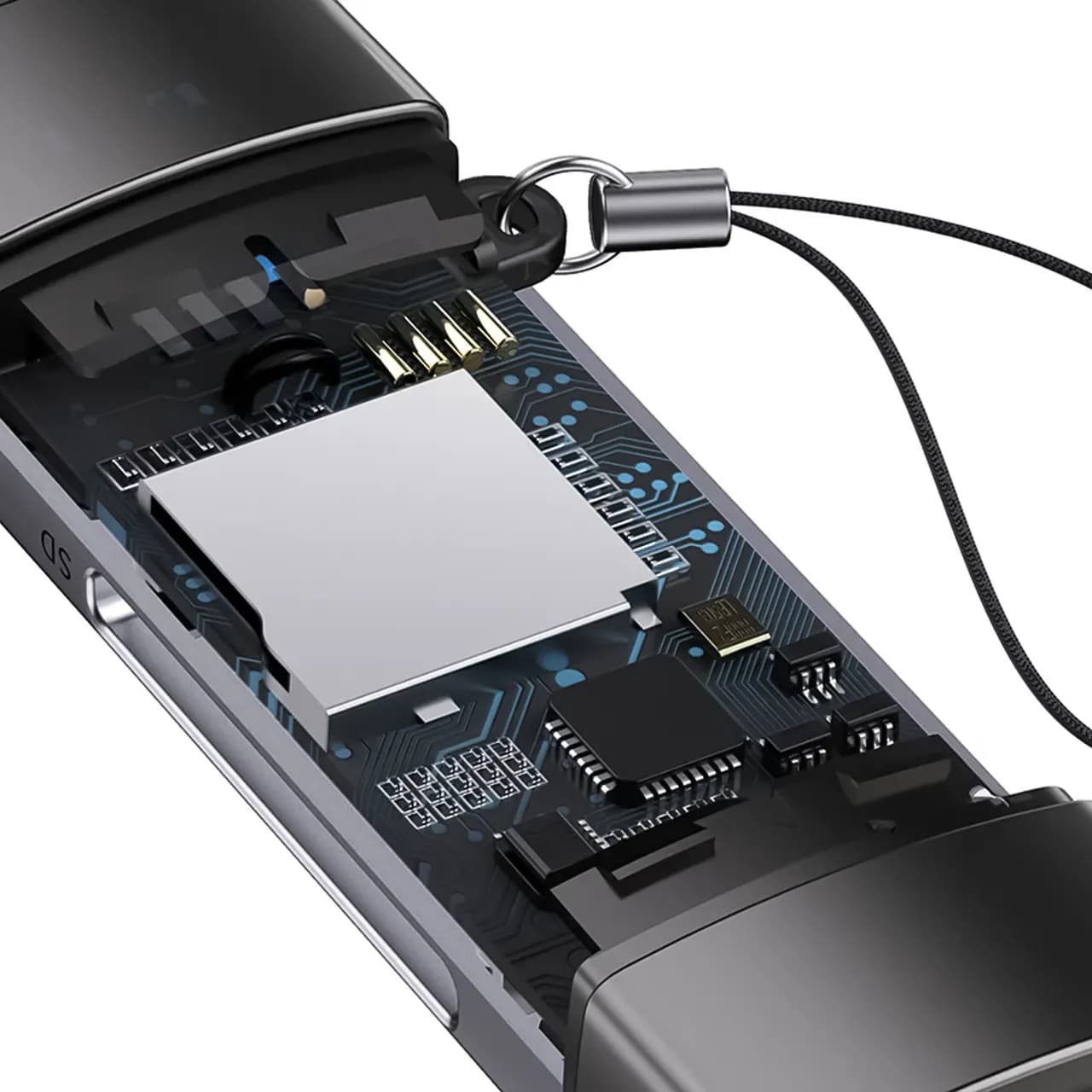 کارت‌خوان بیسوس سری Lite مدل BS-OH068 با قابلیت تبدیل USB به کارت حافظه SD یا TF — تصویر ۲