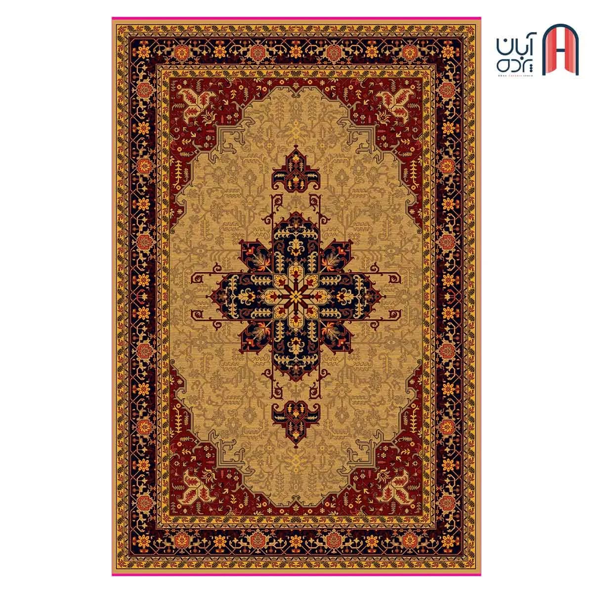 فرش کلکسیون خزان کد فرش 1-408، رنگ بژ چهارمتری