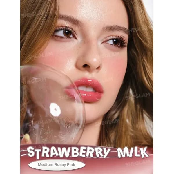 لیپ گلاس ضد آب شیگلم مدل Glass Lock رنگ Strawberry Milk — تصویر ۳