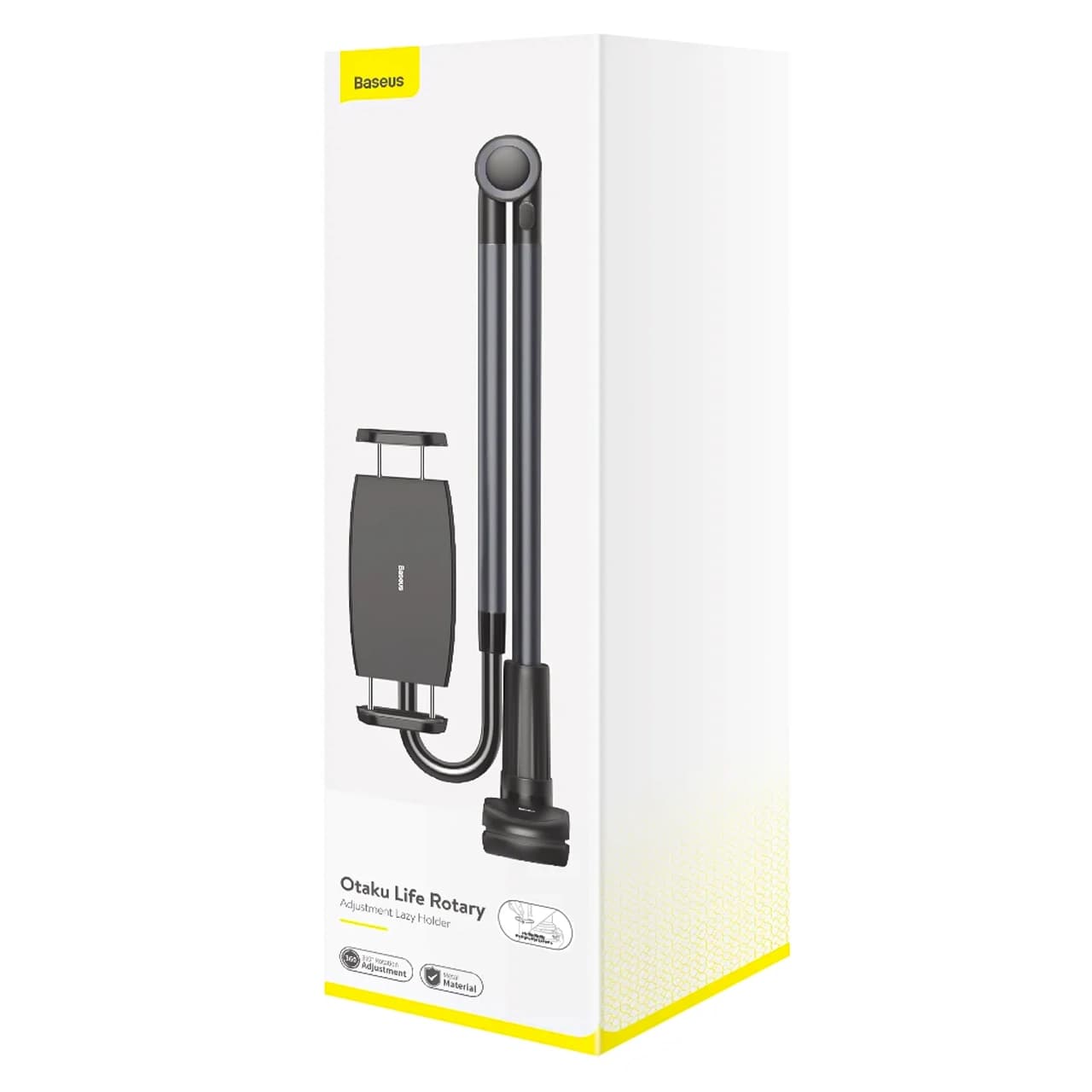 پایه نگهدارنده تبلت و گوشی موبایل بیسوس، مدل Otaku Life Rotary چرخشی و قابل تنظیم و گیره‌ای — تصویر ۸