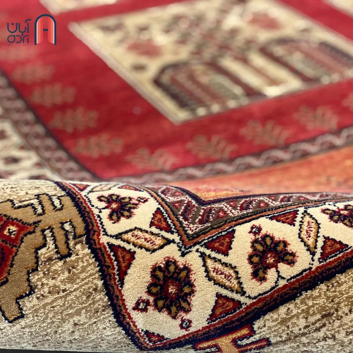 فرش کلکسیون خزان کد فرش 1-443، رنگ بژ چهارمتری — تصویر ۲