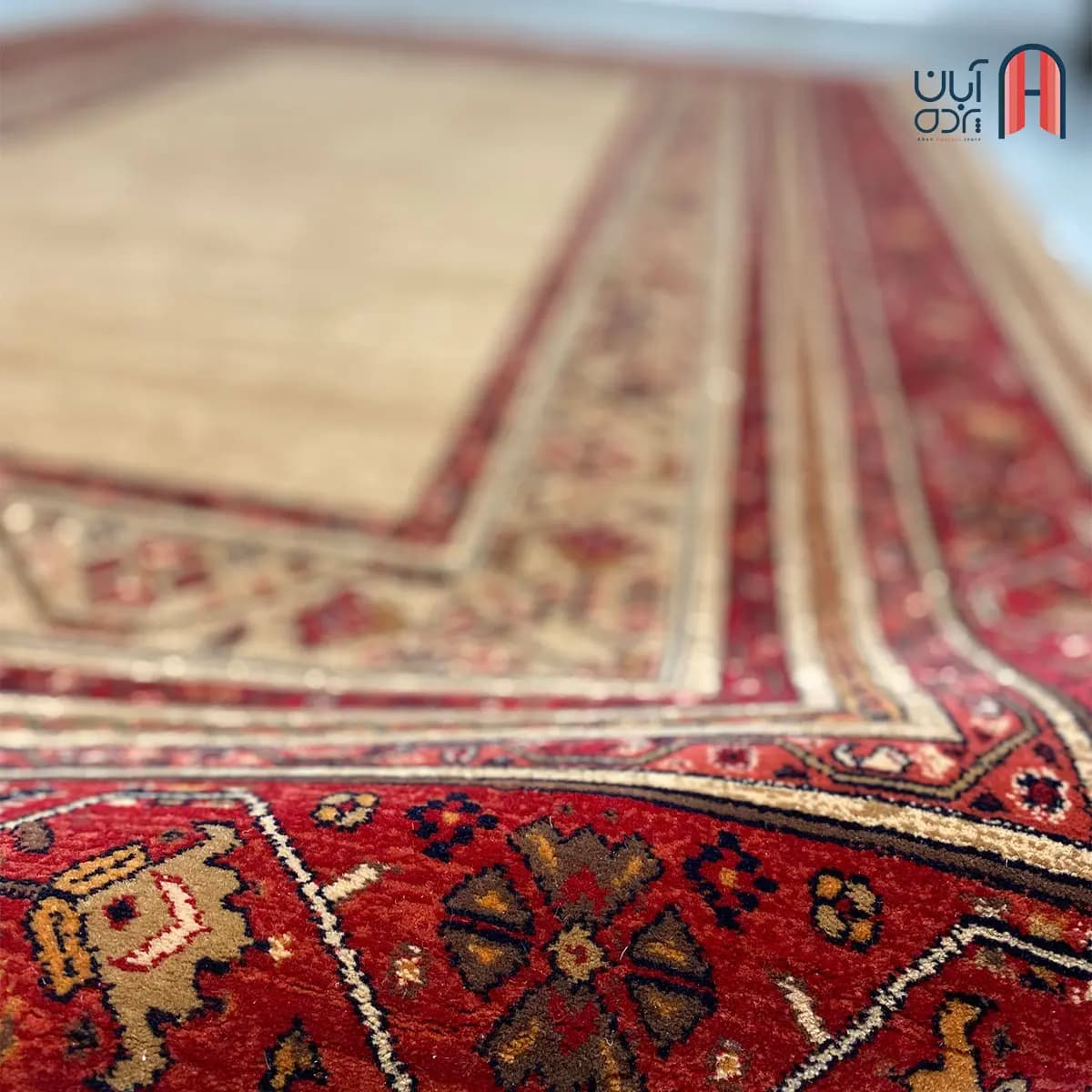 فرش کلکسیون خزان کد فرش 1-441، رنگ بژ چهارمتری — تصویر ۲