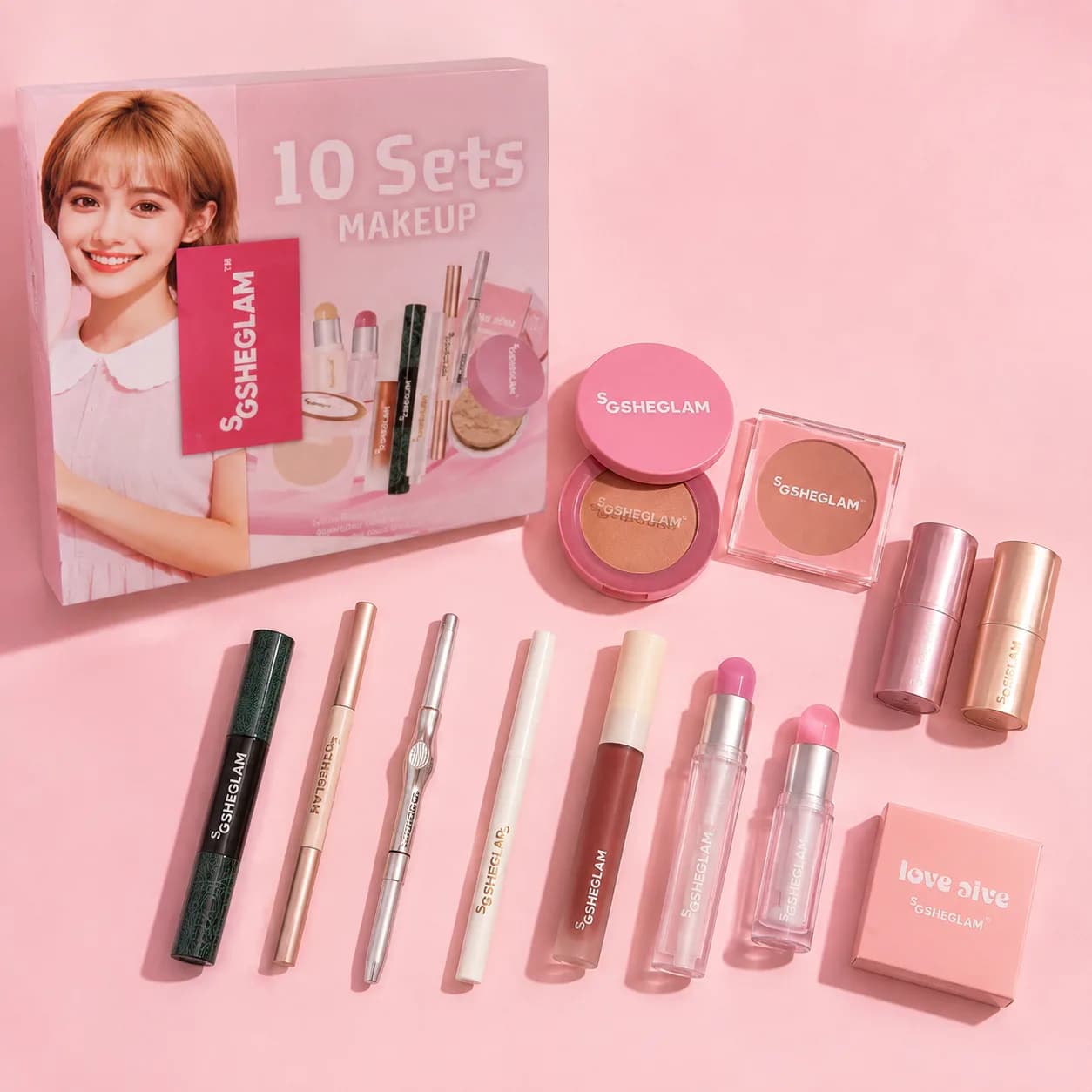 پک آرایشی 10 تکه شیگلم SHEGLAM مدل SG — تصویر ۳